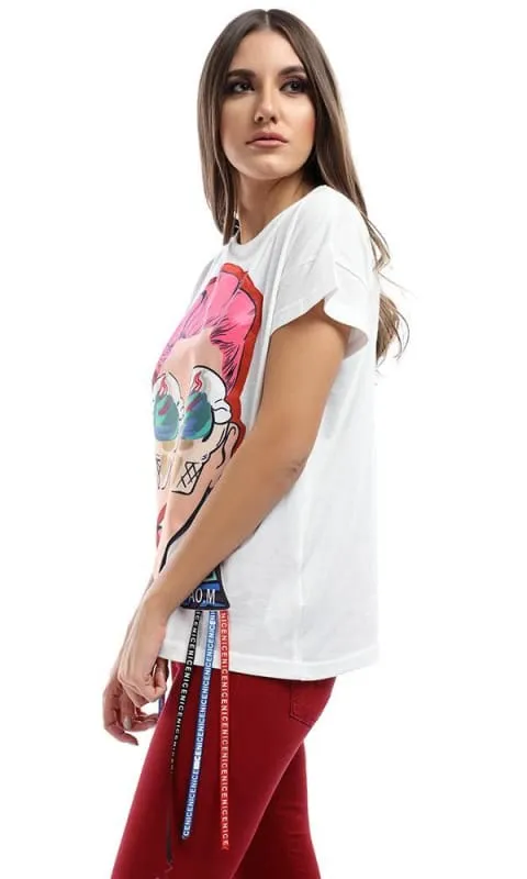 47761 Printed Lady Off-White T-shirt