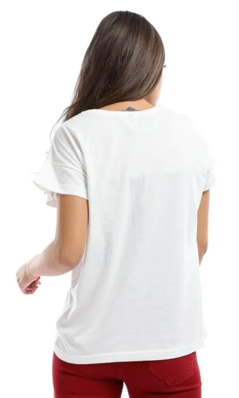 47761 Printed Lady Off-White T-shirt