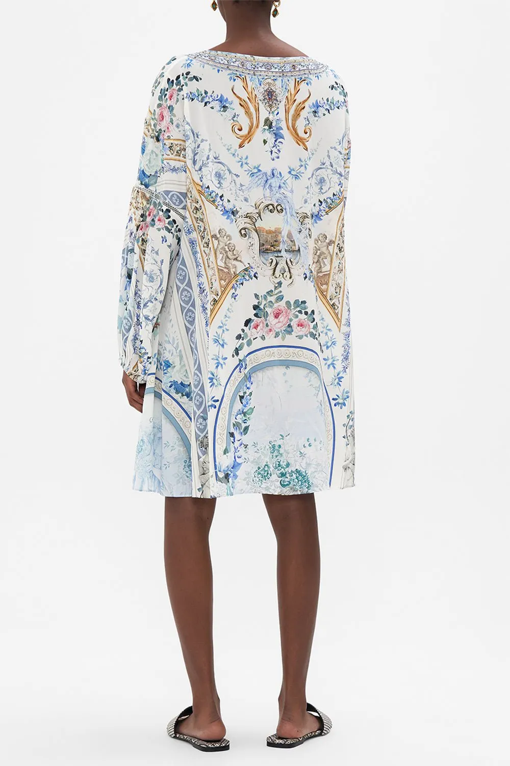 A-Line Blouson Sleeve Dress