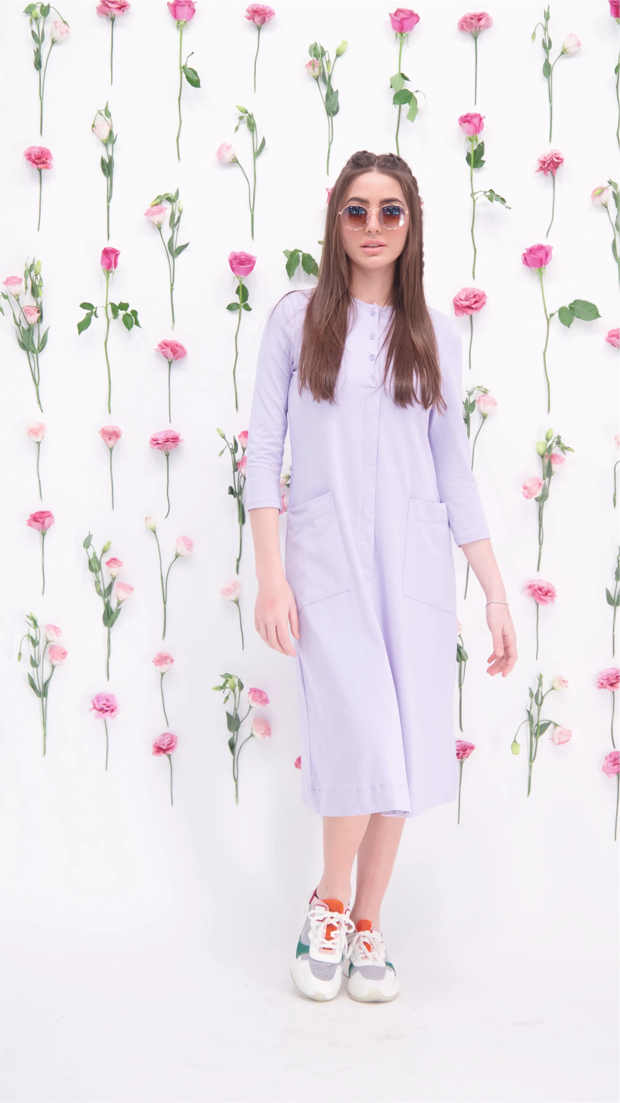 A-line Pocket Dress / Lilac