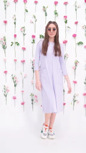 A-line Pocket Dress / Lilac