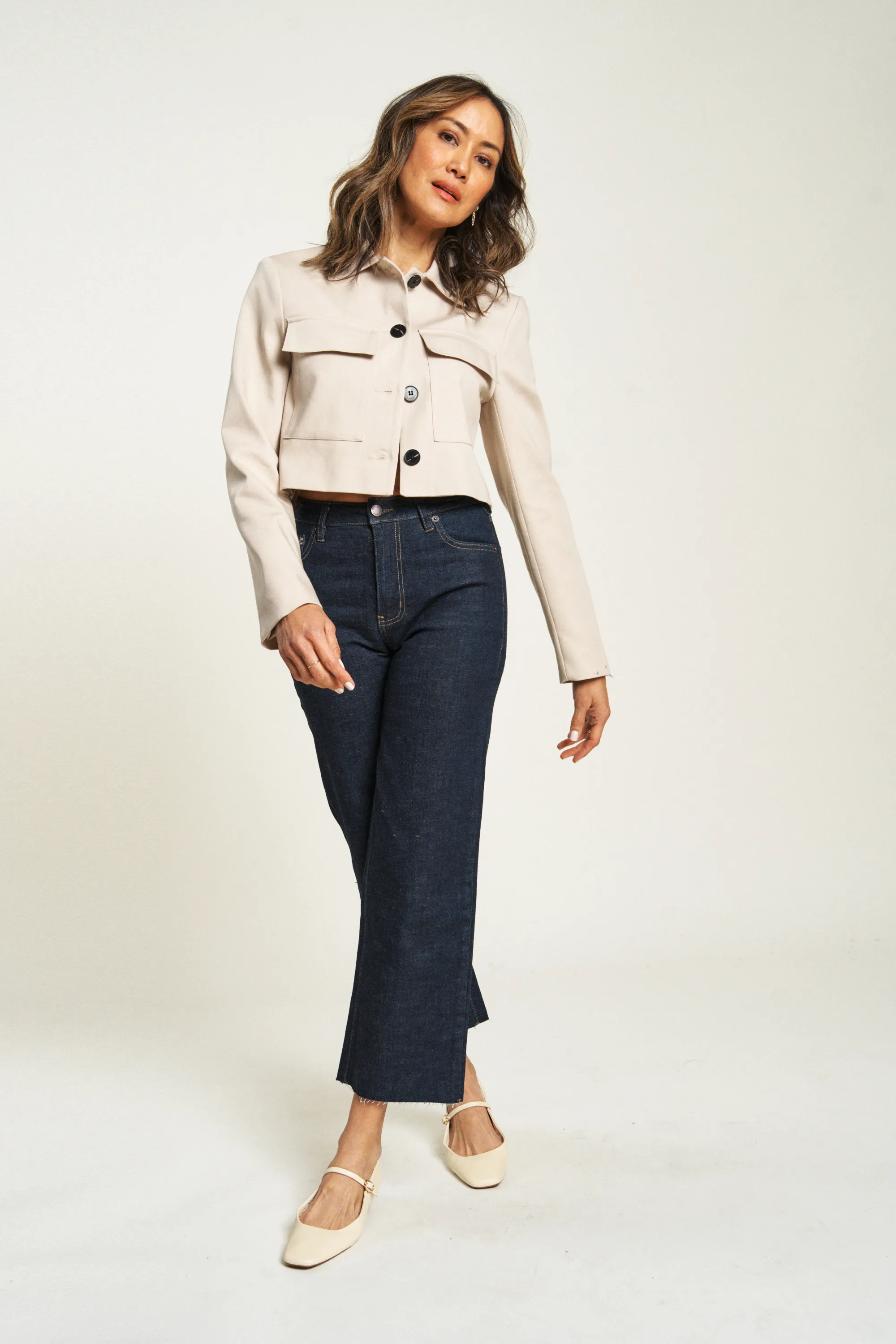 Aberdeen High Rise Wide Leg Crop Timbers