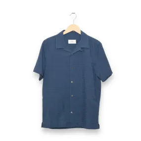About Companions Kuno Shortsleeve eco seersucker blue