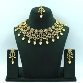 Antique Necklace Set With Pearl Latkan