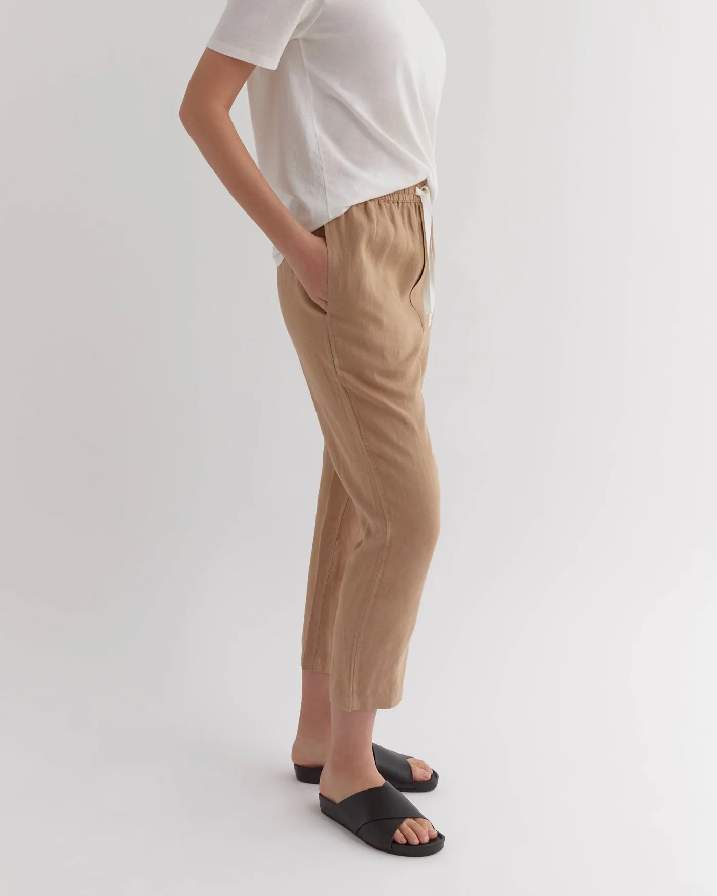 Anya Linen Pant Camel