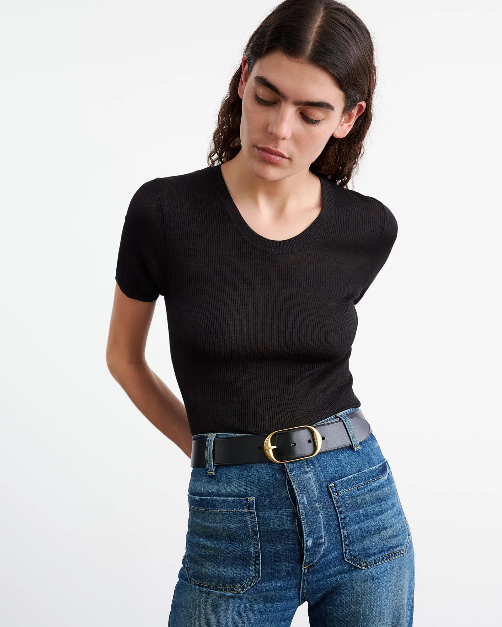 ARACELI SILK KNIT TEE