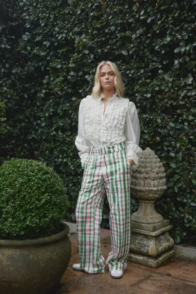 Aston Studio Vera Blouse in Whisper and Forest