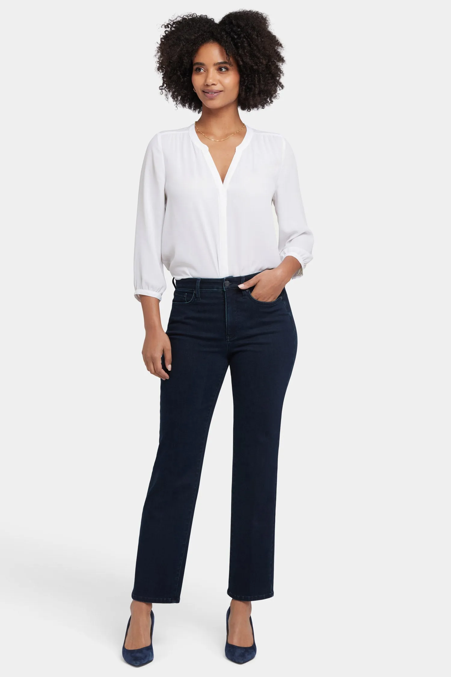 Bailey Relaxed Straight Ankle Jeans - Midnight Falls