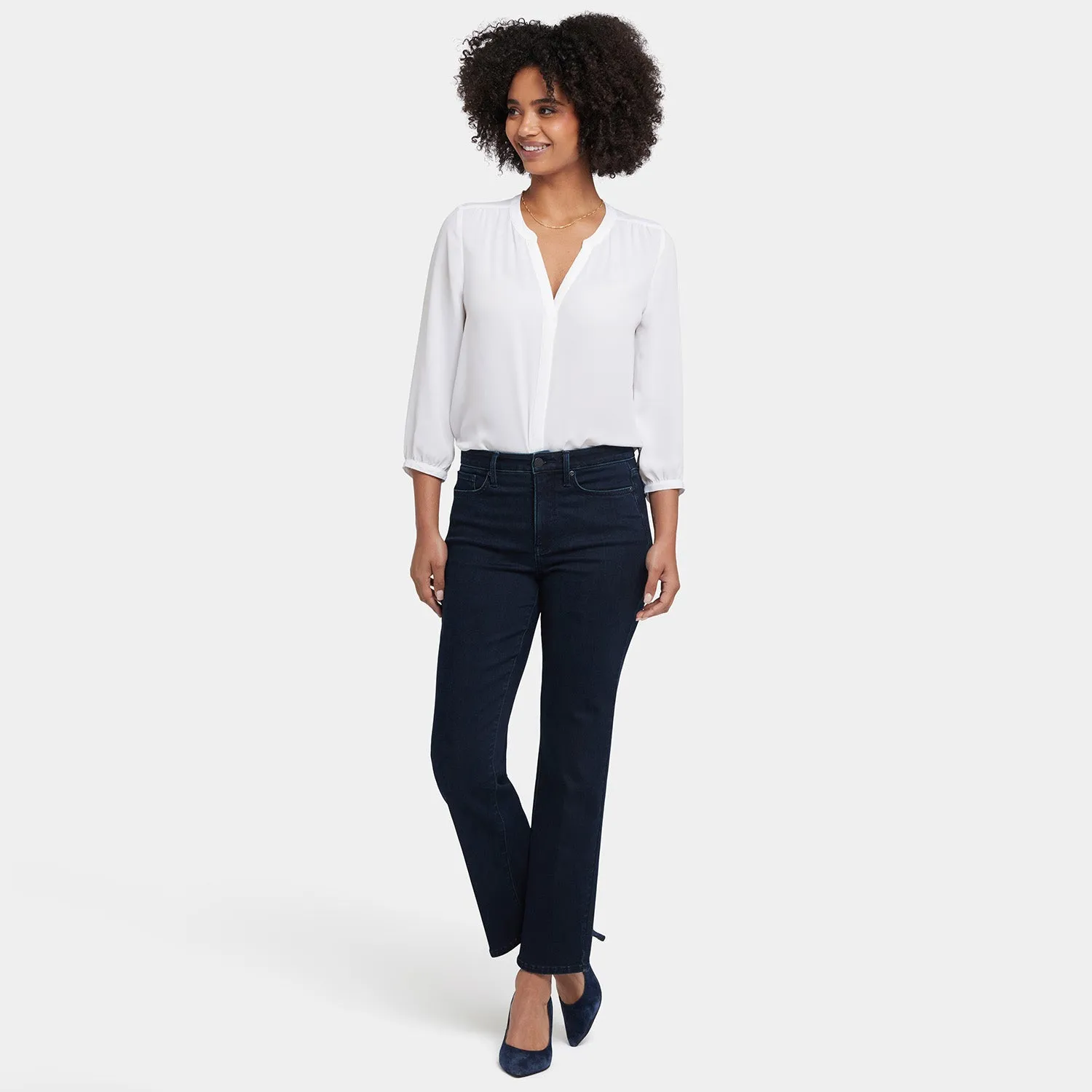 Bailey Relaxed Straight Ankle Jeans - Midnight Falls
