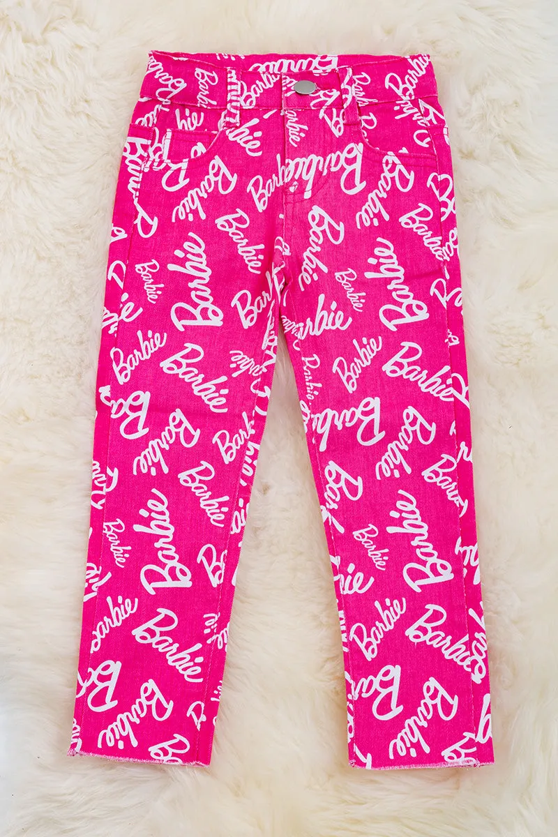 Barbie Printed Skinny Jeans w/adjustable waistband. PNG60153009 SOL