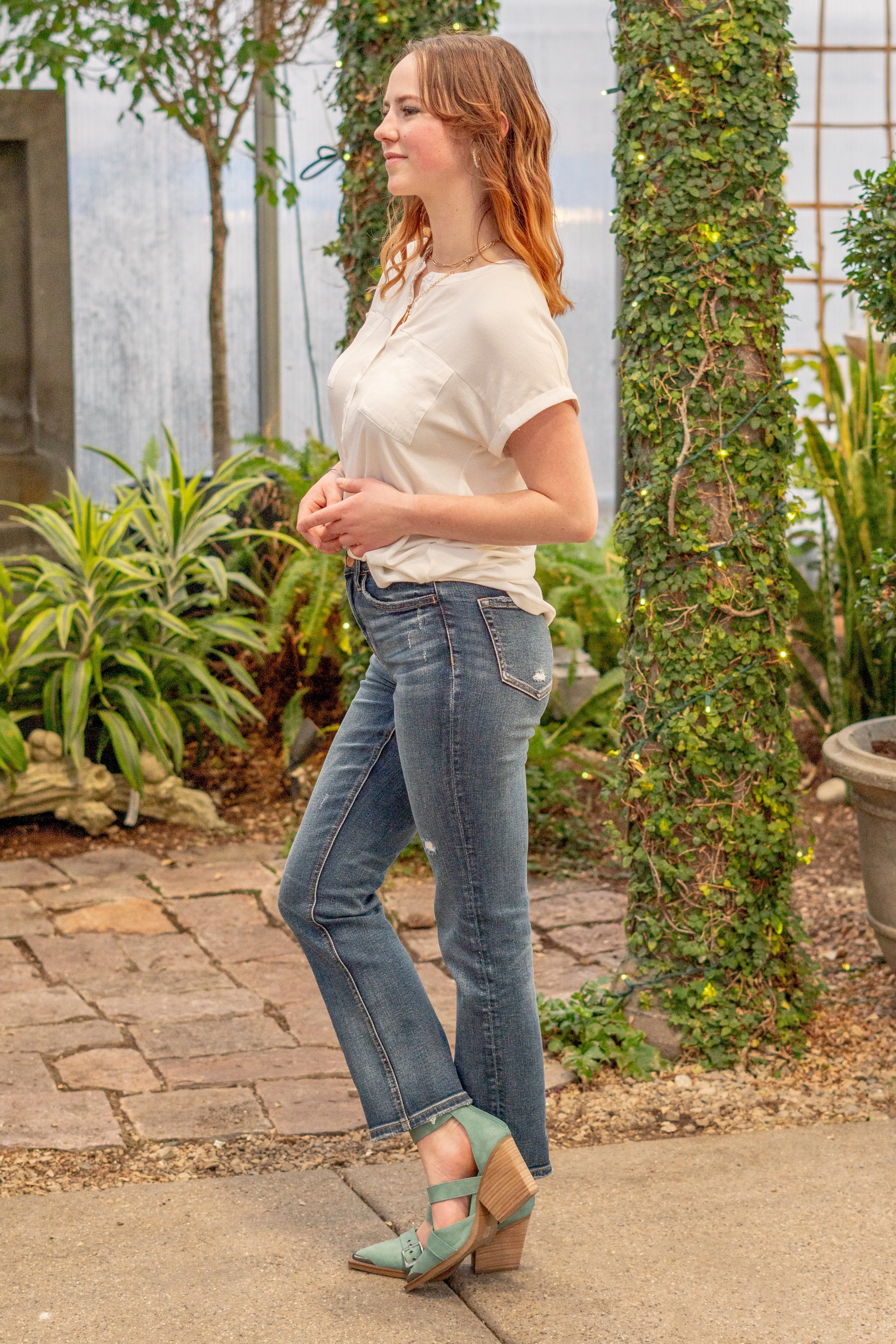 Benefactor High Rise Crop Straight