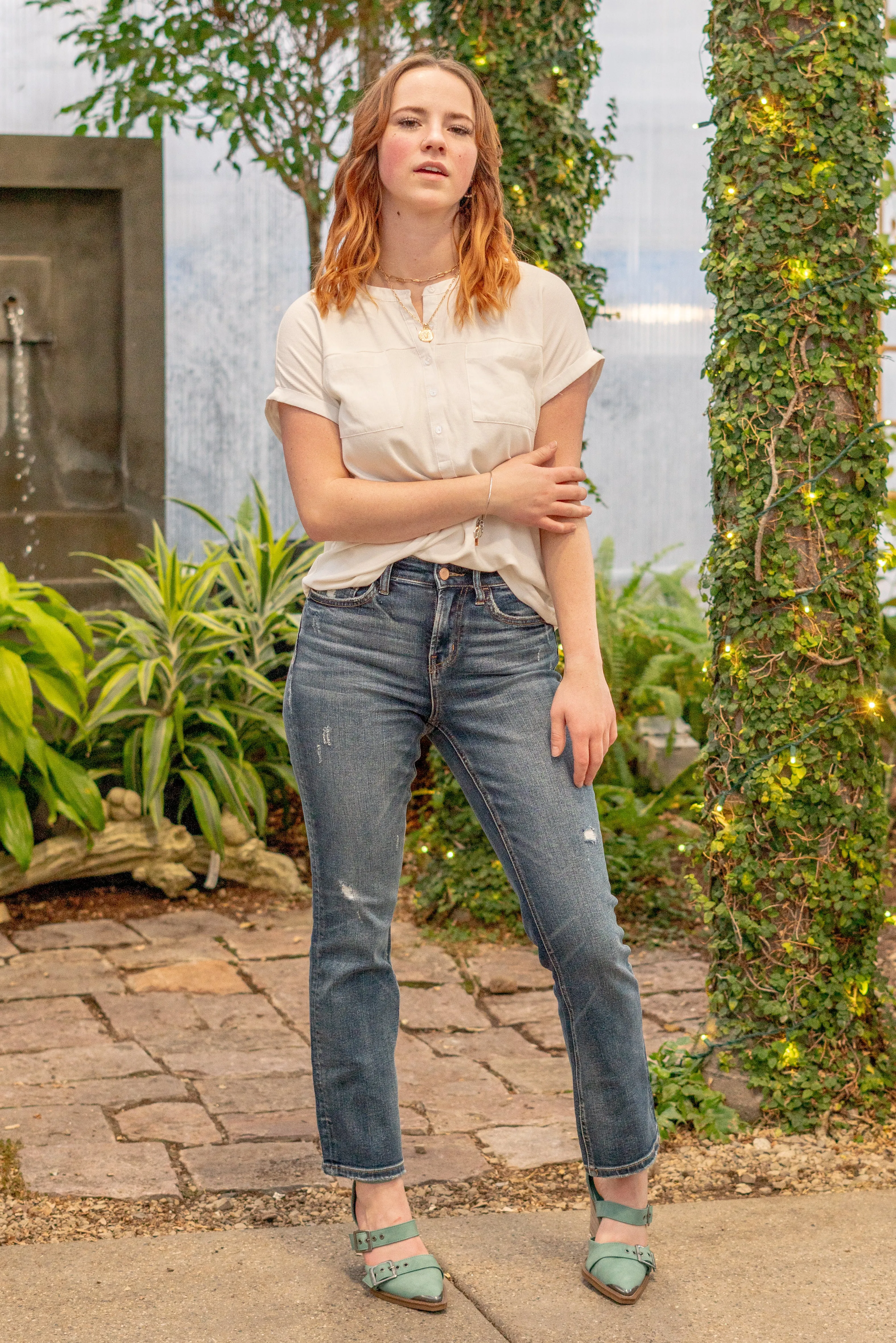 Benefactor High Rise Crop Straight