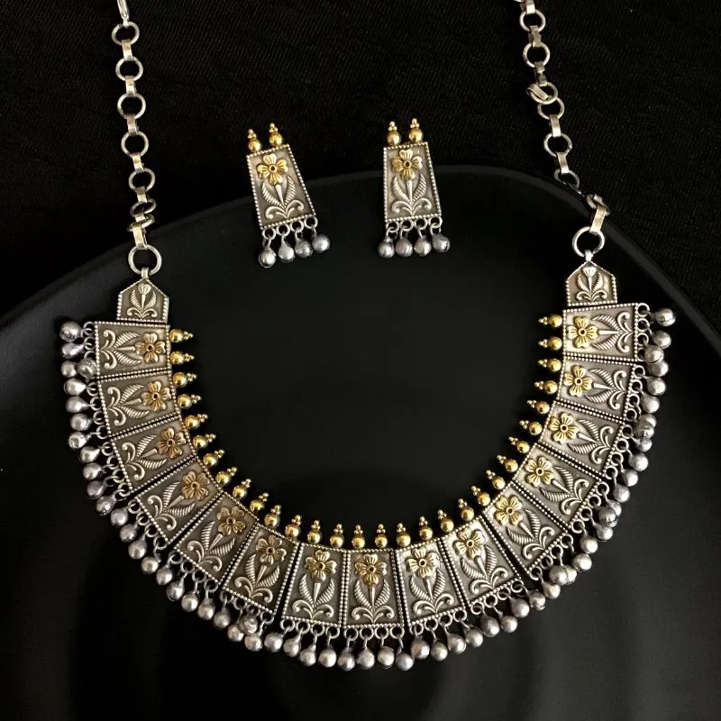 Black Oxidized Necklace Set