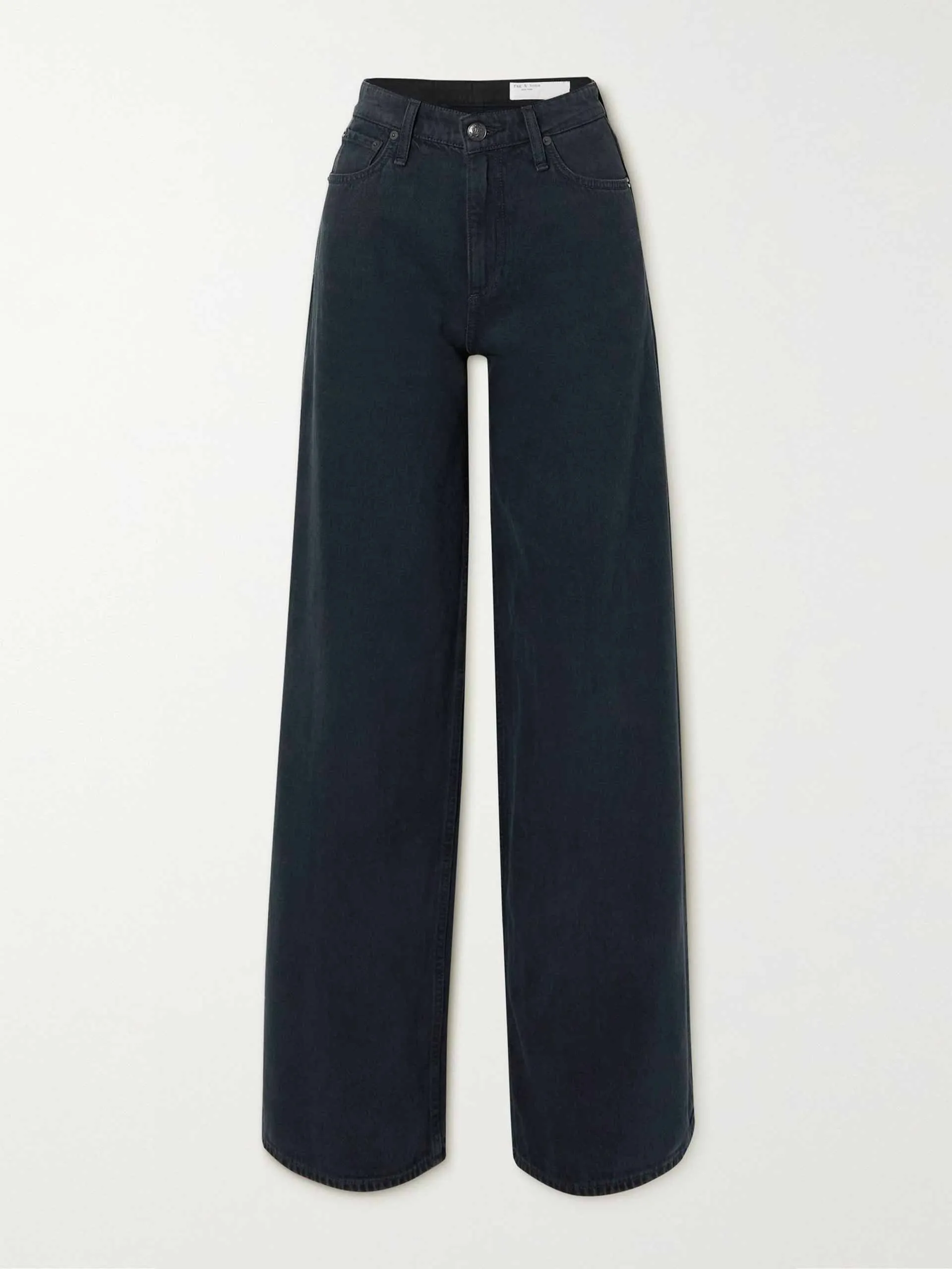 Black wide leg jeans