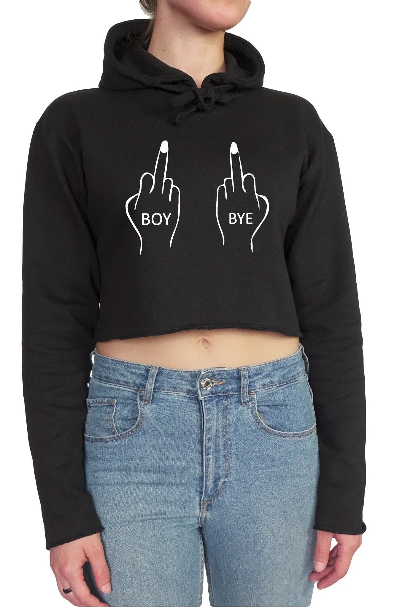 BOY BYE || Organic Cotton || Crop Hoodie