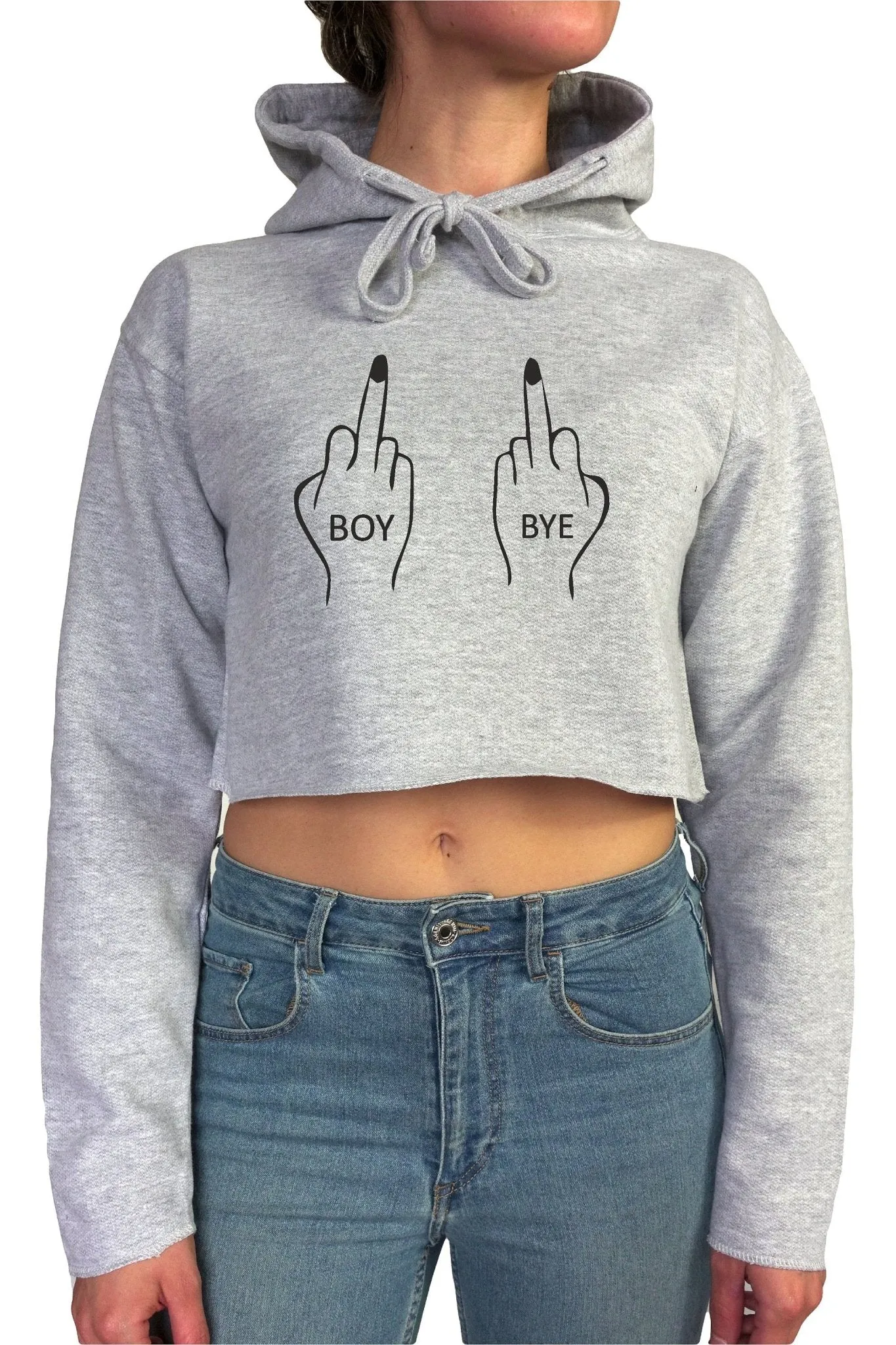 BOY BYE || Organic Cotton || Crop Hoodie