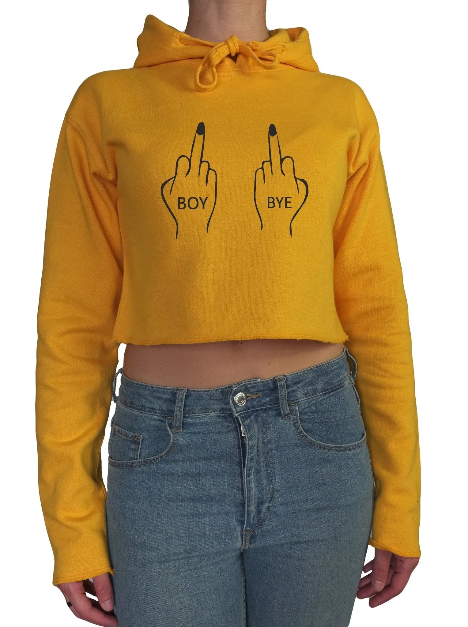 BOY BYE || Organic Cotton || Crop Hoodie