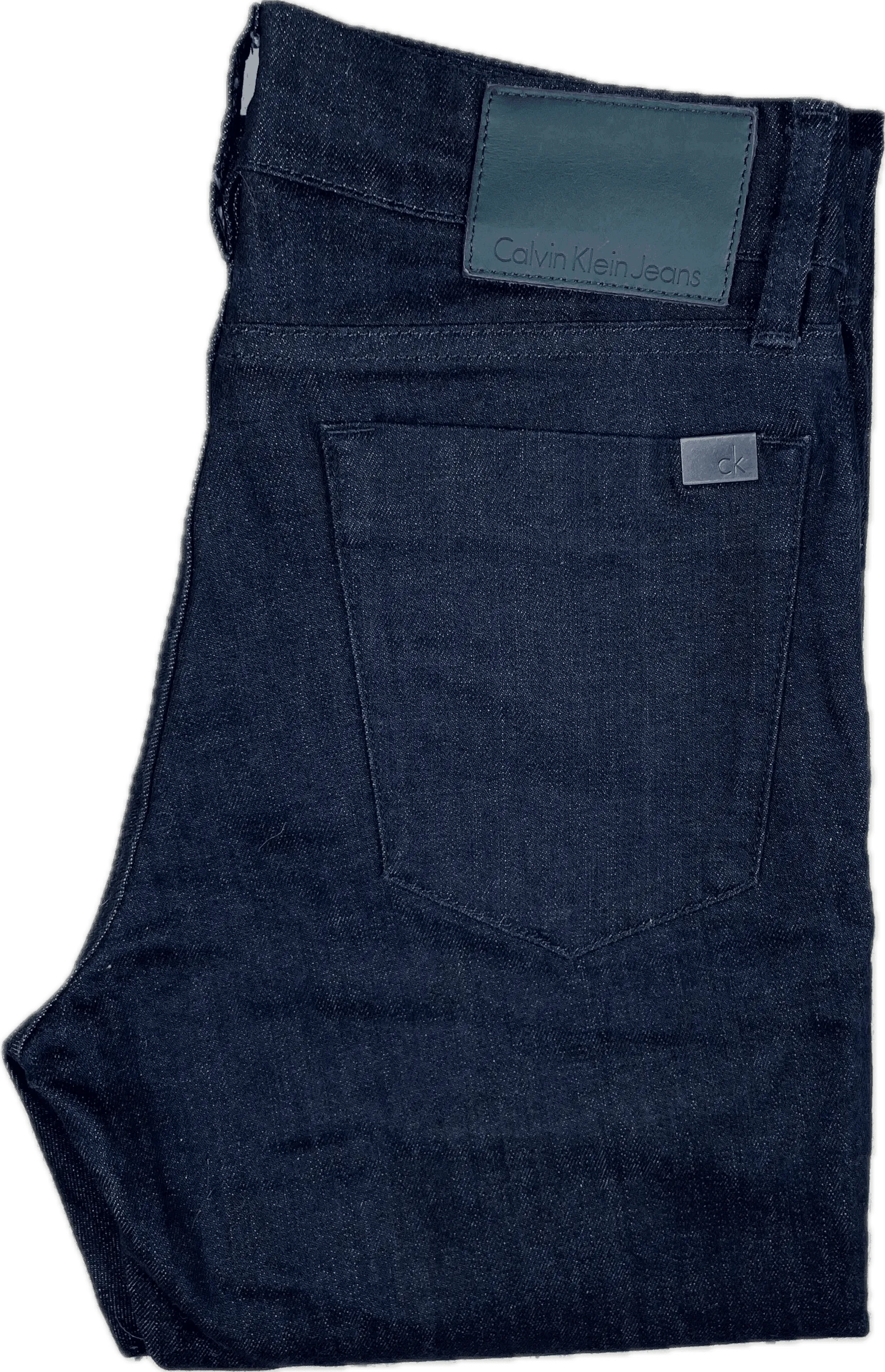 Calvin Klein Slim Straight Dark Wash Jeans  - Size 28/34