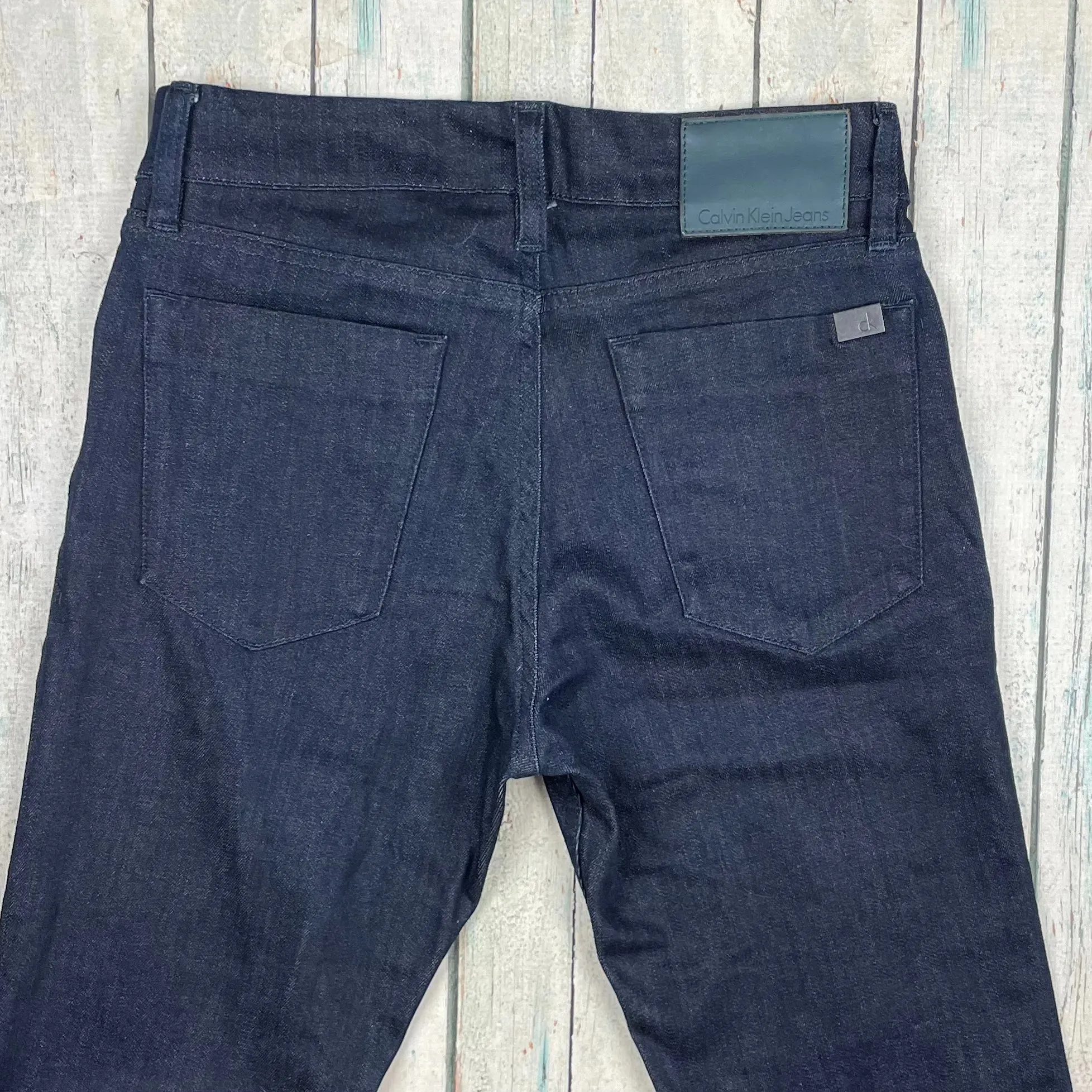 Calvin Klein Slim Straight Dark Wash Jeans  - Size 28/34