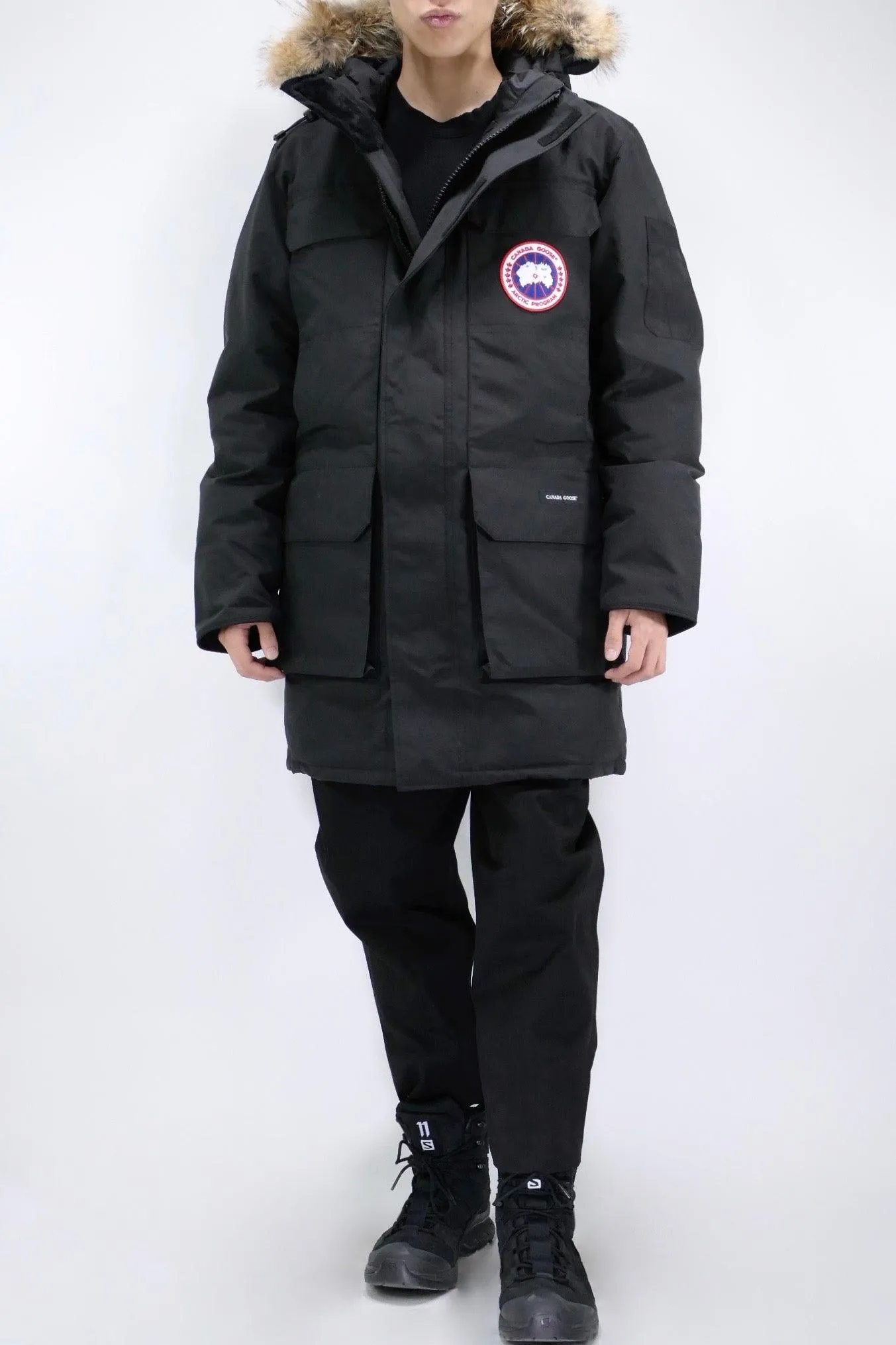 Mens Premium Black Citadel Down Parka - Canada Goose