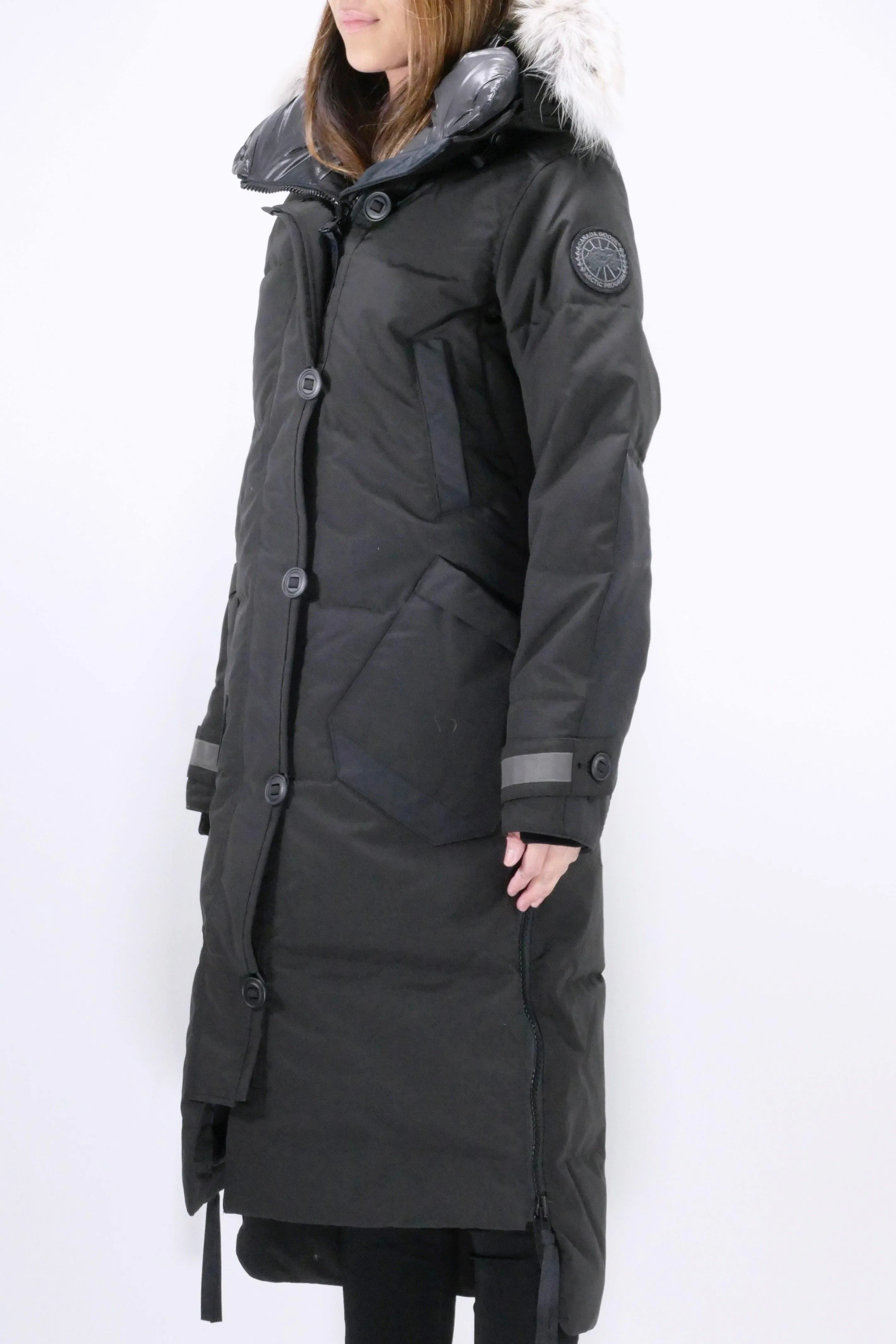 Womens Black Canada Goose Aldridge Parka - Black Label Collection
