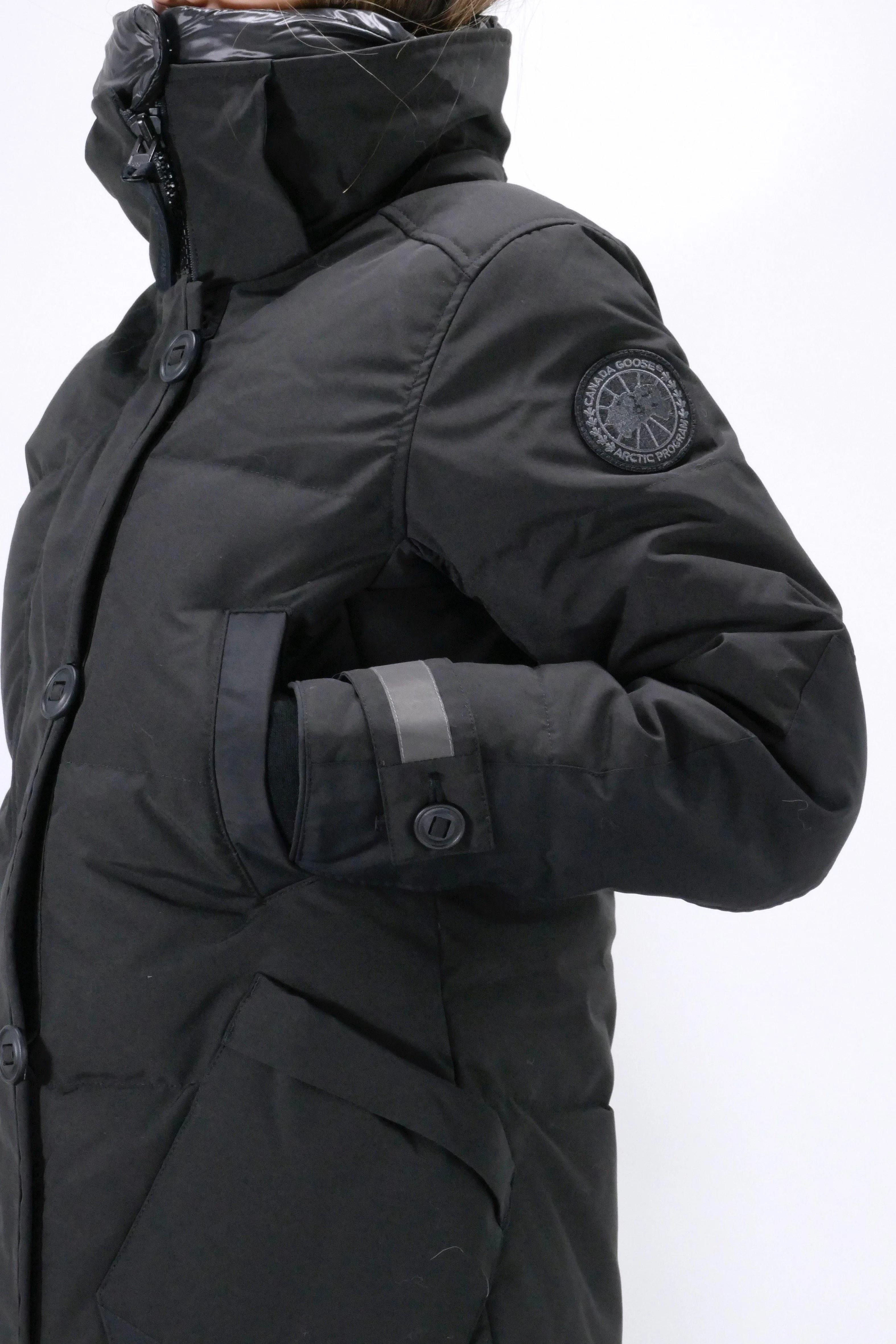 Womens Black Canada Goose Aldridge Parka - Black Label Collection