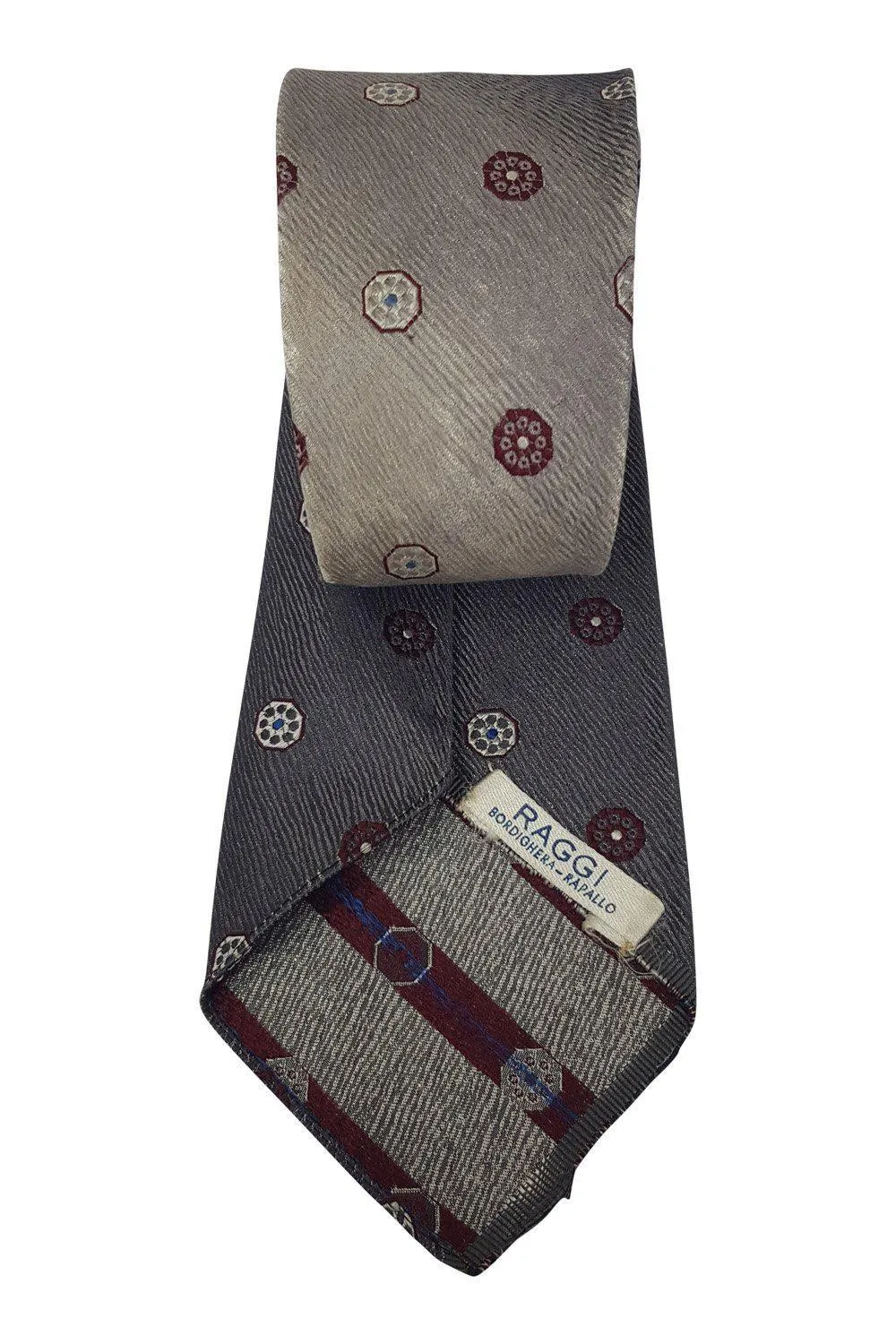 CARNAVAL DE VENISE Milano 100% Silk Grey Tie Geometric Repeat (53")