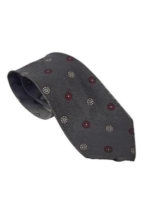 CARNAVAL DE VENISE Milano 100% Silk Grey Tie Geometric Repeat (53")