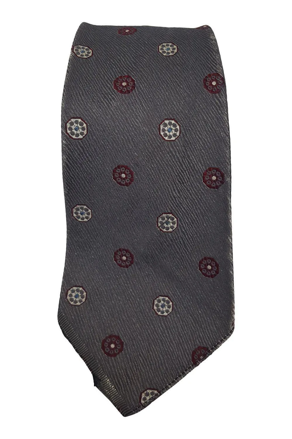 CARNAVAL DE VENISE Milano 100% Silk Grey Tie Geometric Repeat (53")