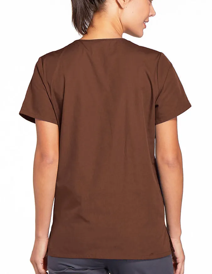 Cherokee Workwear 26.5 Inch Women's Snap Front Scrub Top