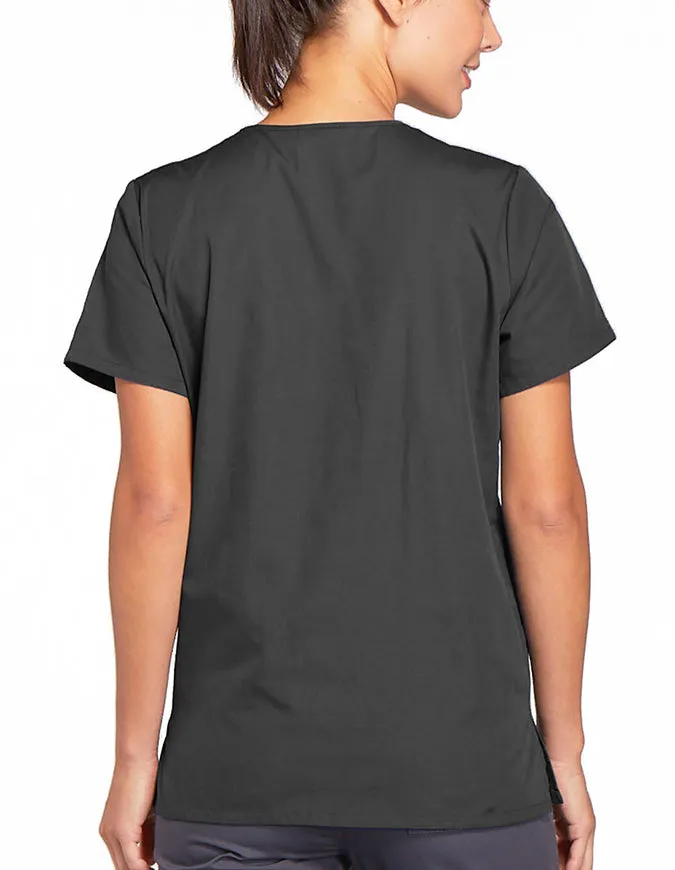 Cherokee Workwear 26.5 Inch Women's Snap Front Scrub Top