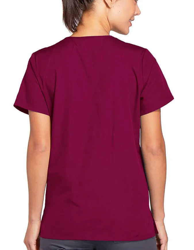 Cherokee Workwear 26.5 Inch Women's Snap Front Scrub Top
