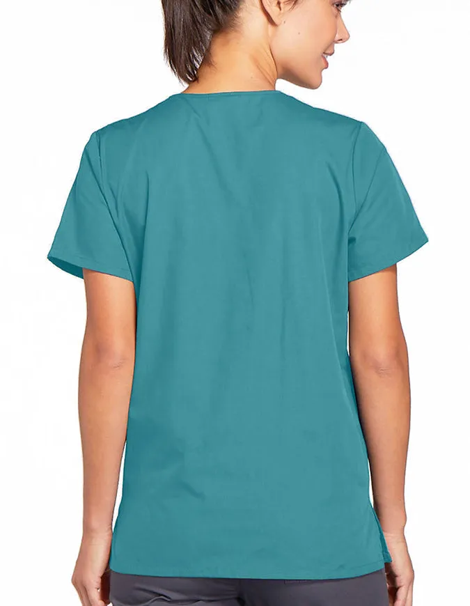 Cherokee Workwear 26.5 Inch Women's Snap Front Scrub Top