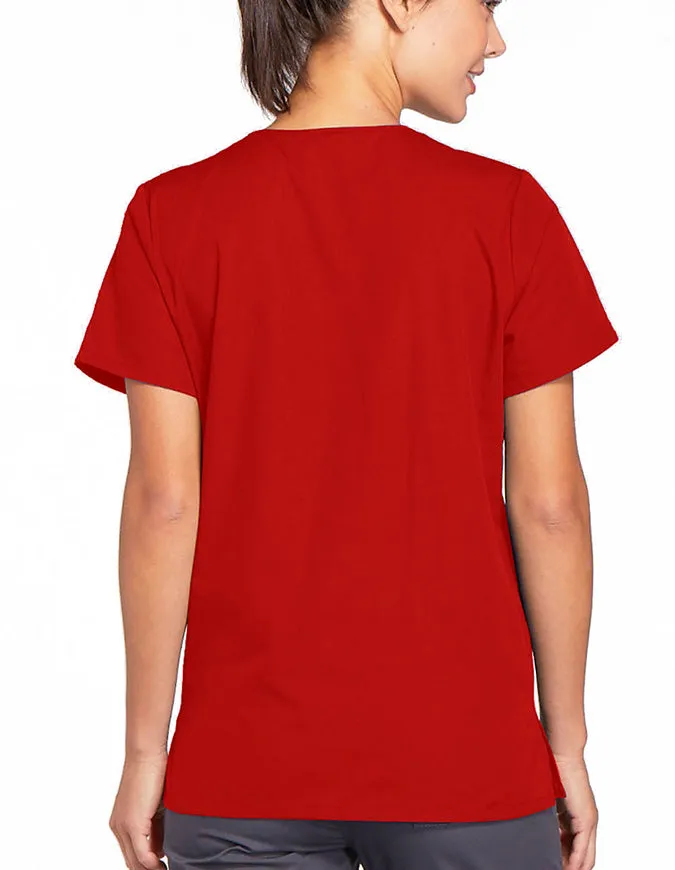 Cherokee Workwear 26.5 Inch Women's Snap Front Scrub Top