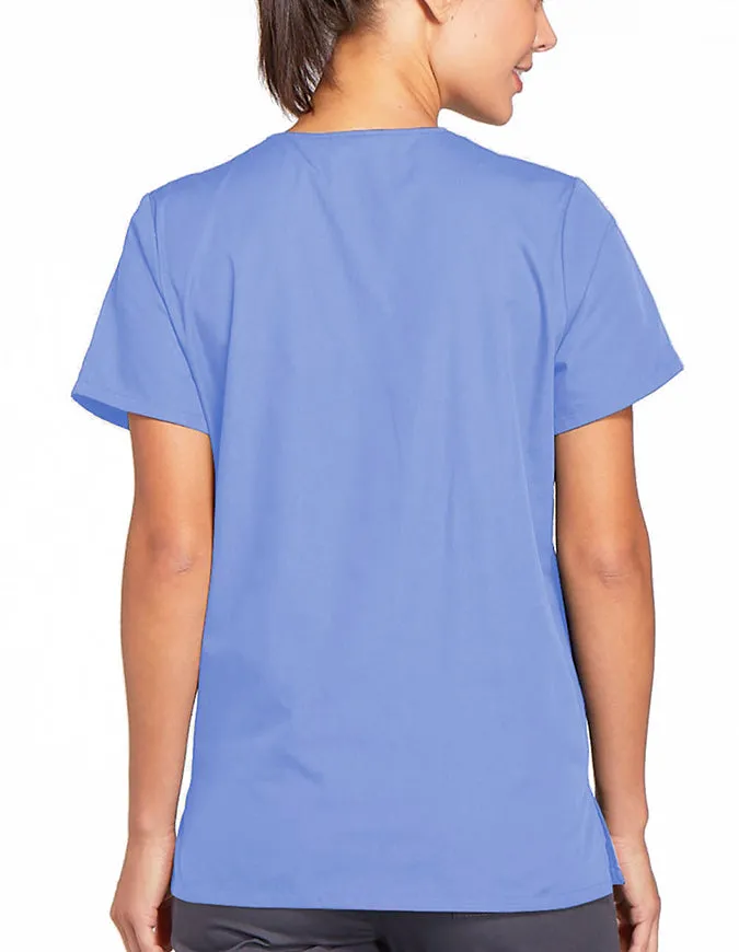 Cherokee Workwear 26.5 Inch Women's Snap Front Scrub Top