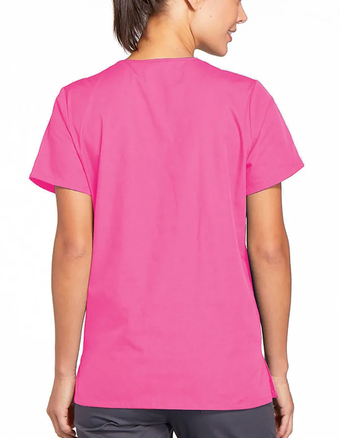 Cherokee Workwear 26.5 Inch Women's Snap Front Scrub Top