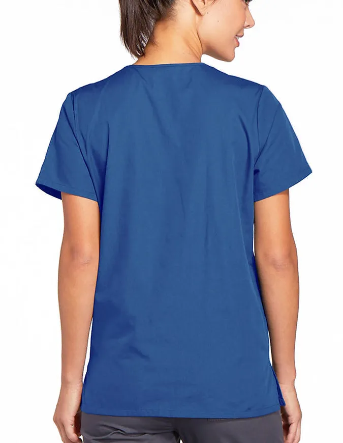 Cherokee Workwear 26.5 Inch Women's Snap Front Scrub Top