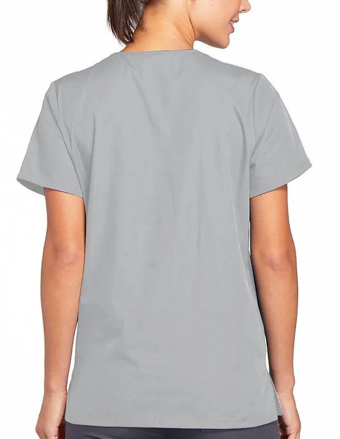 Cherokee Workwear 26.5 Inch Women's Snap Front Scrub Top