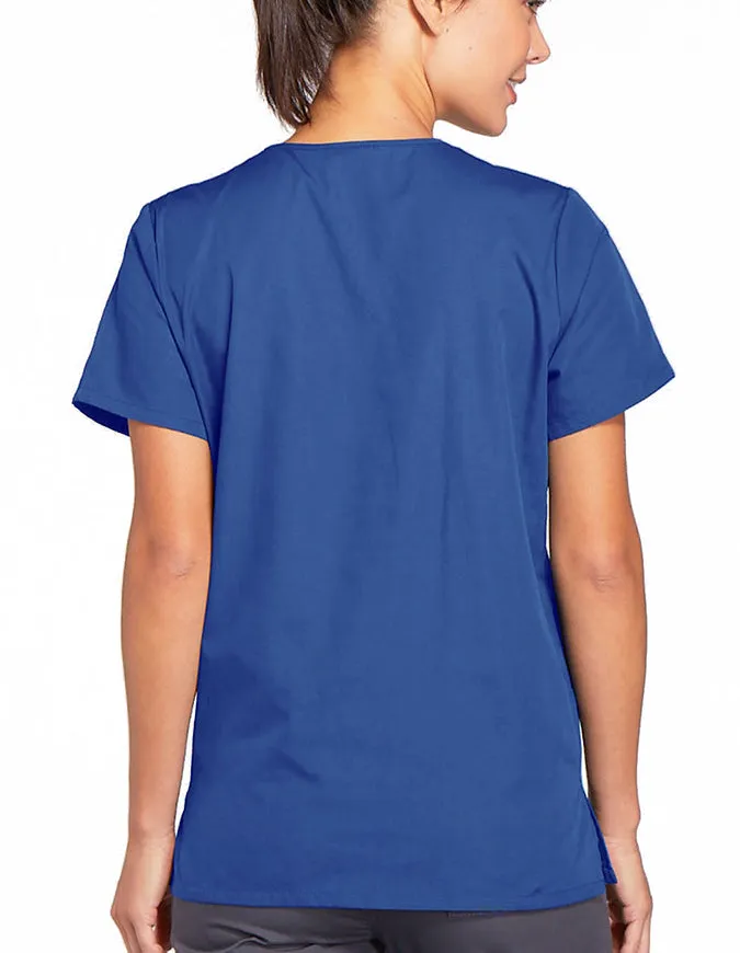 Cherokee Workwear 26.5 Inch Women's Snap Front Scrub Top