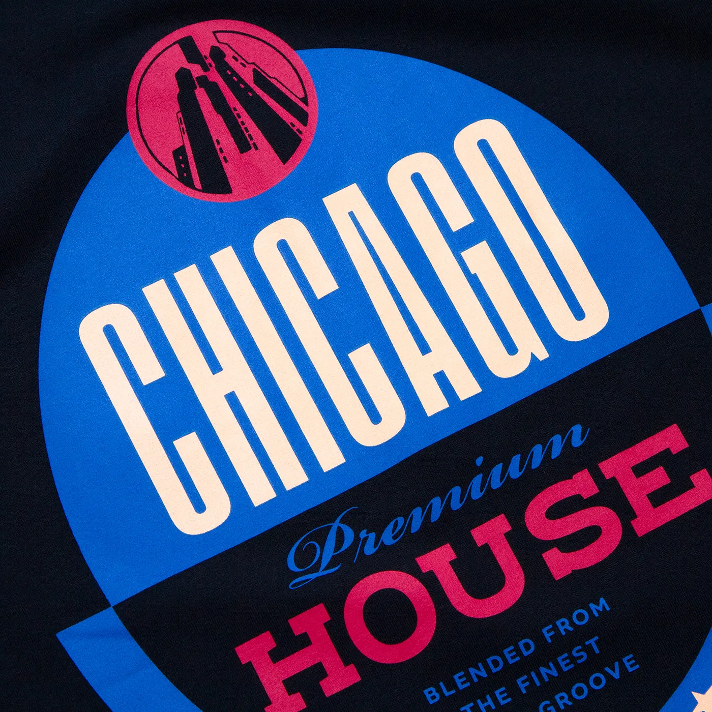 Chicago House Back Print - Hood - Black