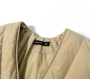 Cinched Sleeves Belted Down Jacket