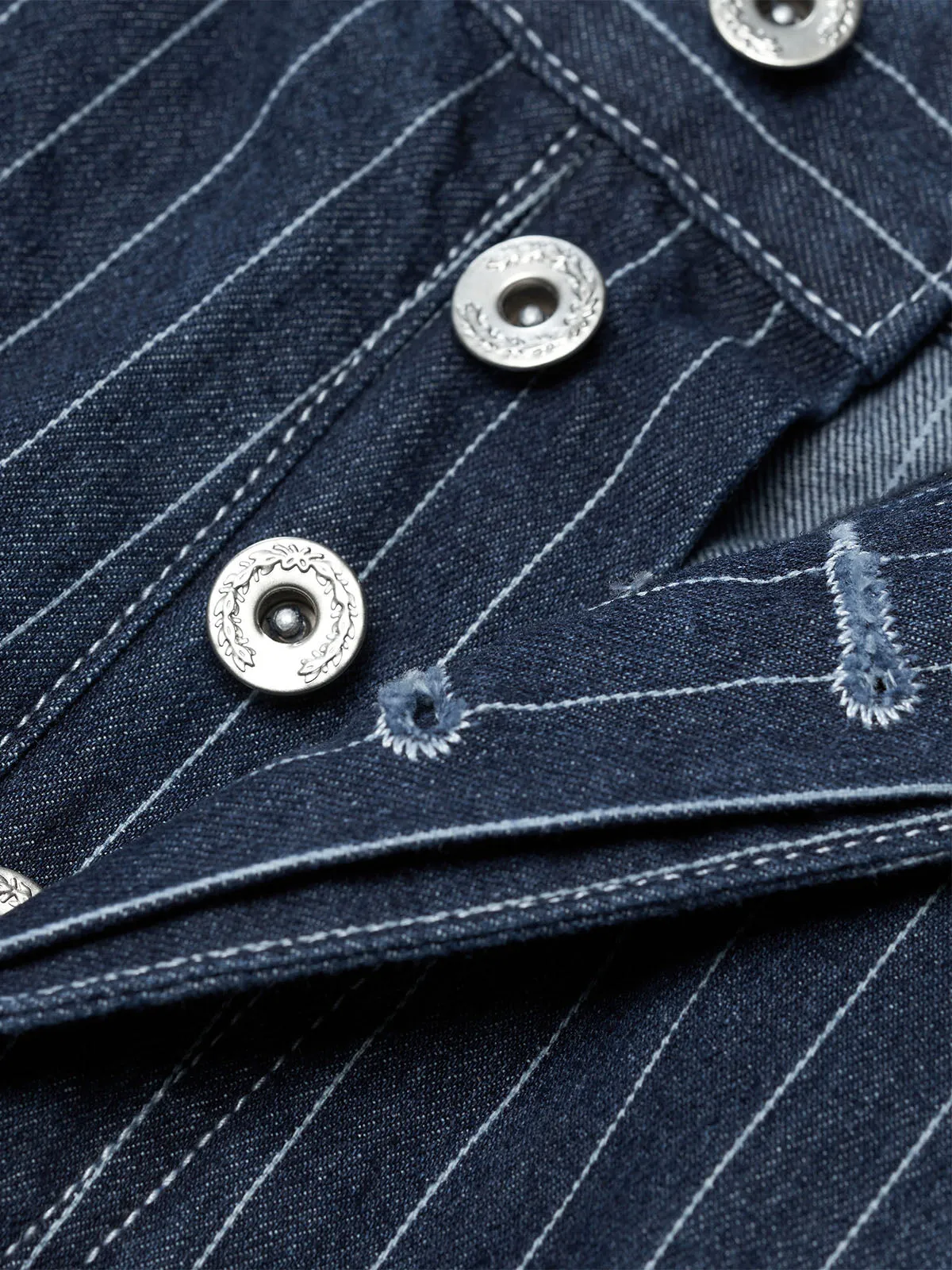 Classic Striped Wabash Suspenders Work Pants