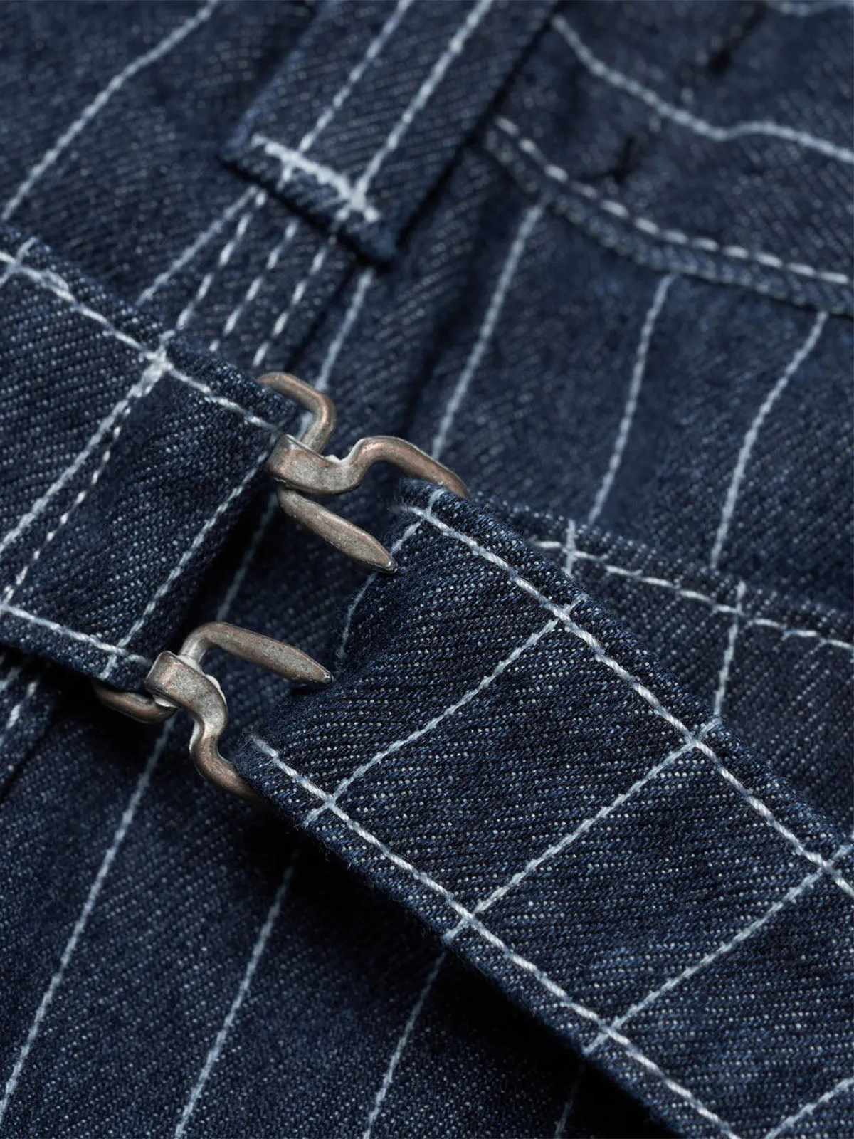 Classic Striped Wabash Suspenders Work Pants