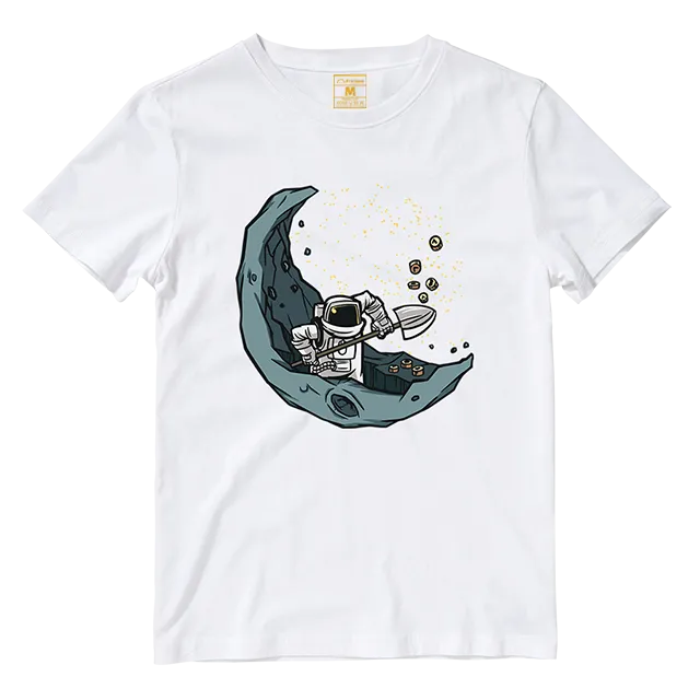 Cotton Shirt: Astronaut Mining