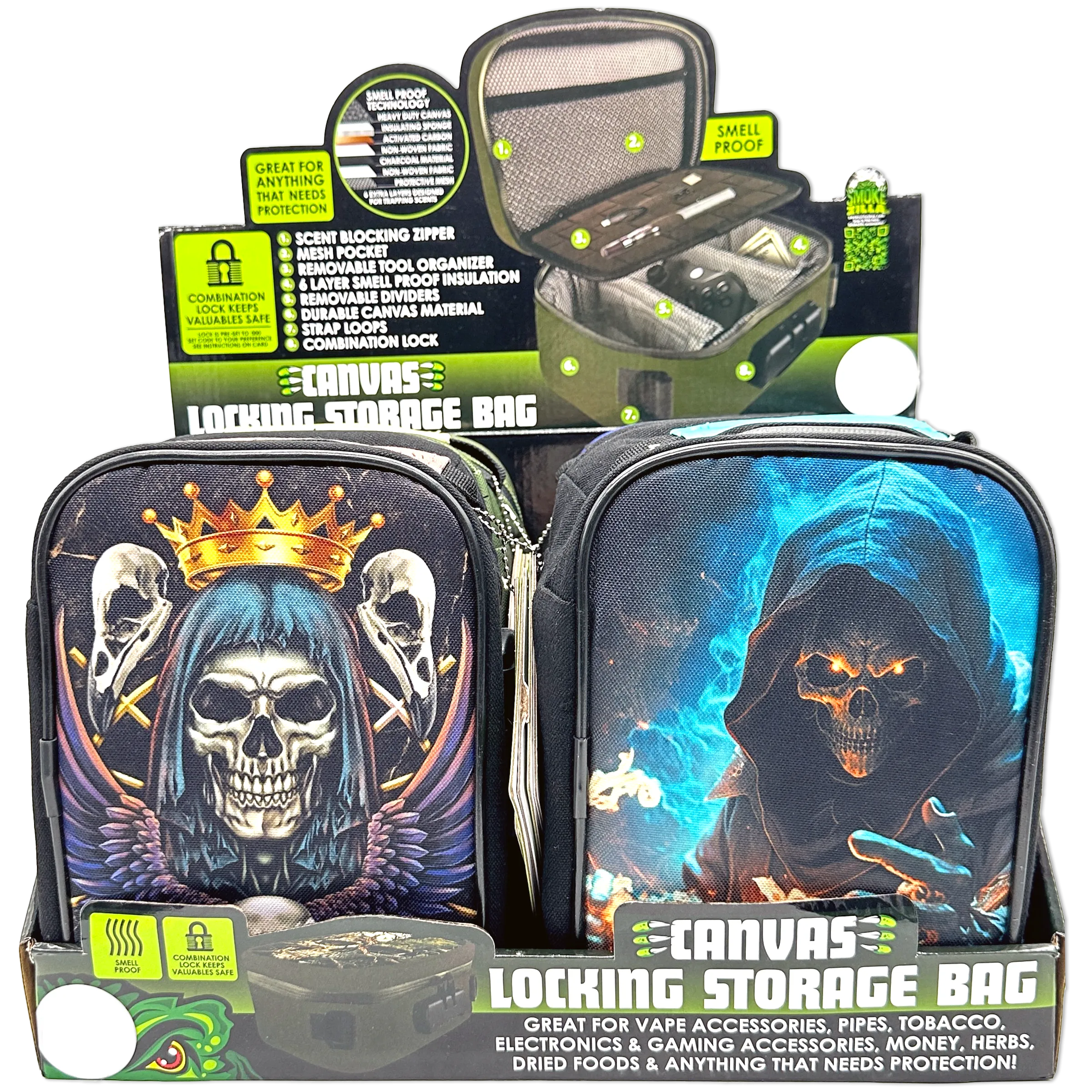 Curated Smokezilla Top Sellers Assorted Smoking Accessories Floor Display 088547