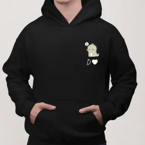 Custom Initial Dino Hoodie For Couples "A"