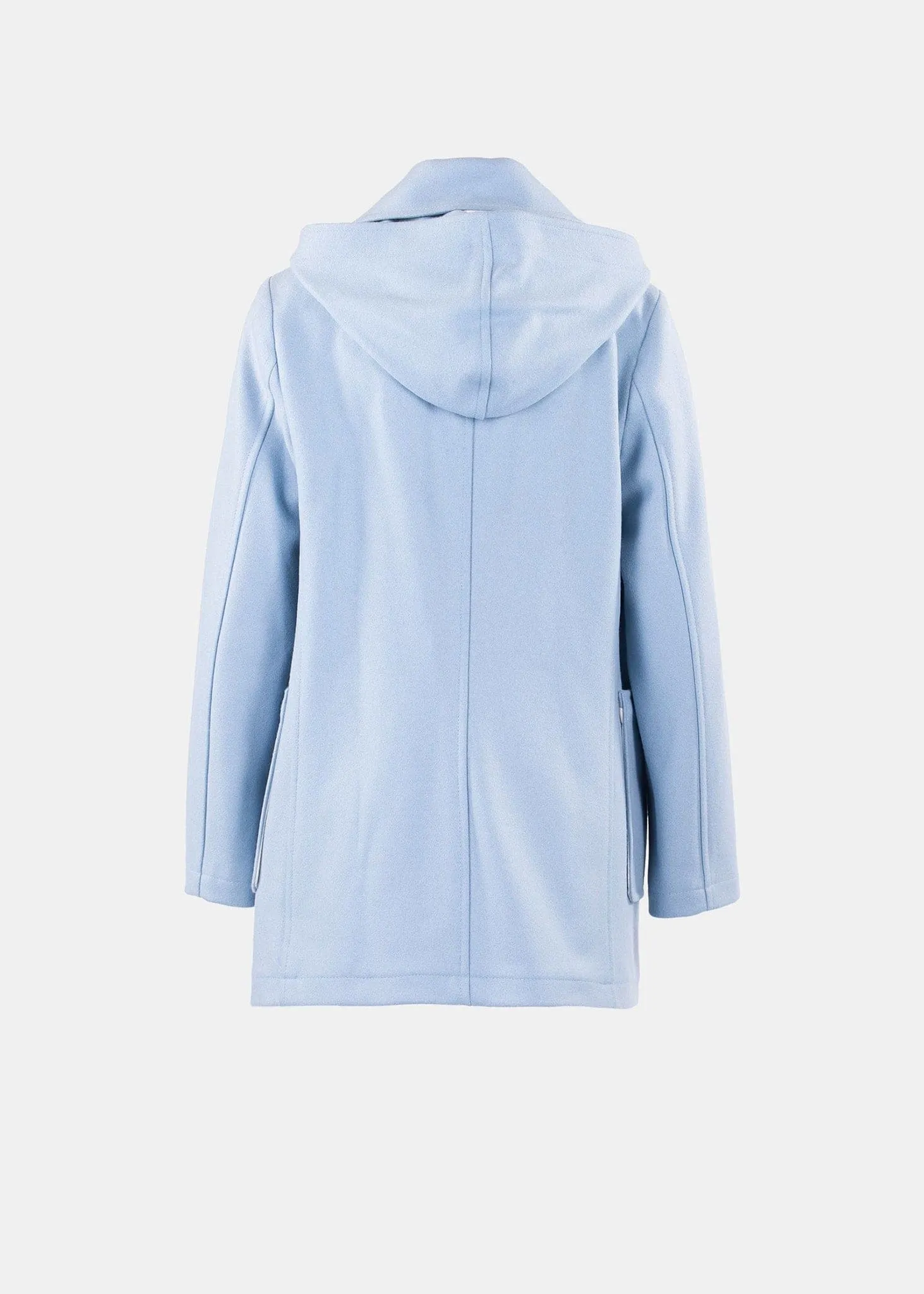 DETACHABLE HOOD DUFFLE PASTEL BLUE