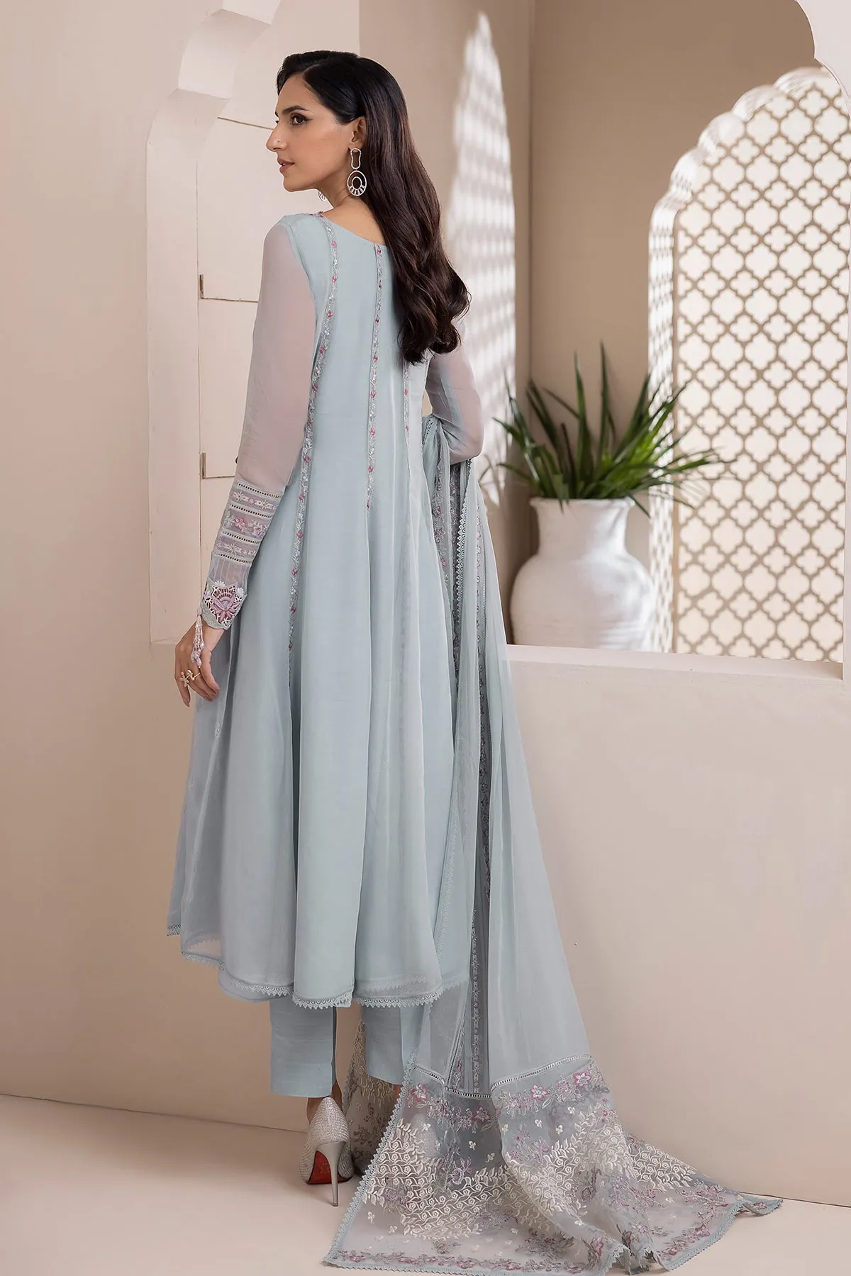 EMBROIDERED CHIFFON UF-419