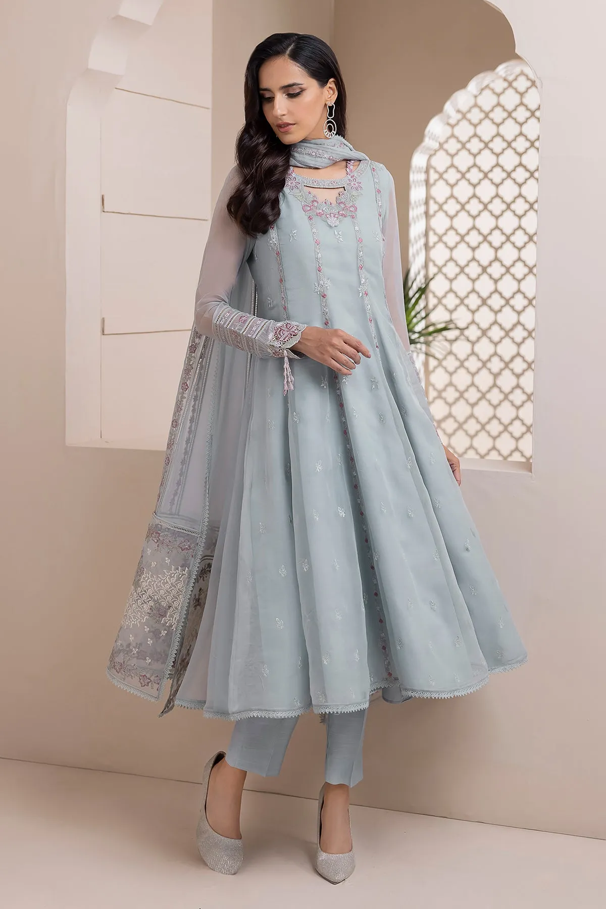 EMBROIDERED CHIFFON UF-419