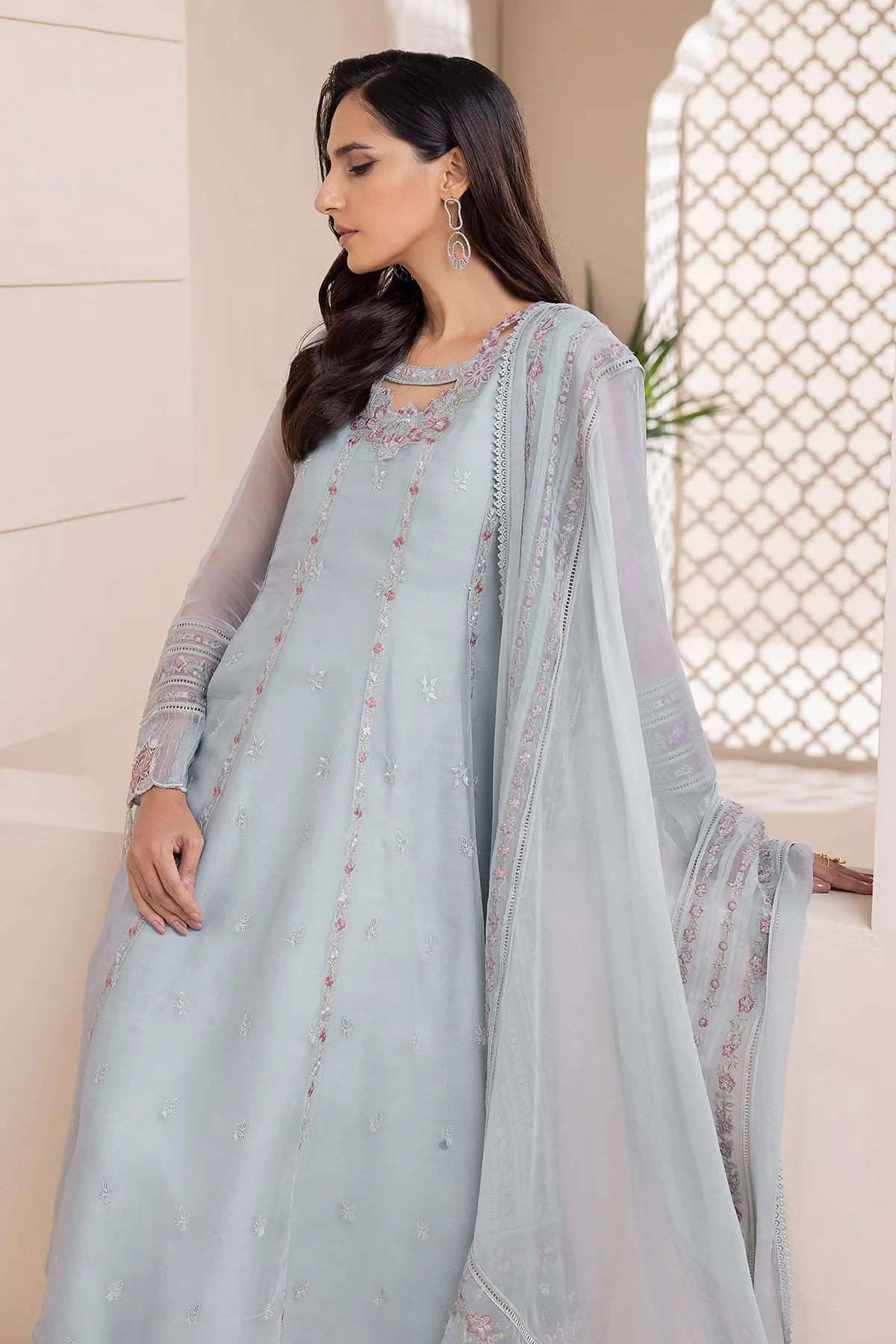 EMBROIDERED CHIFFON UF-419